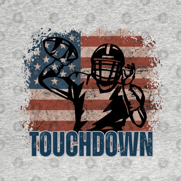 Touchdown Football American Flag by Illustradise